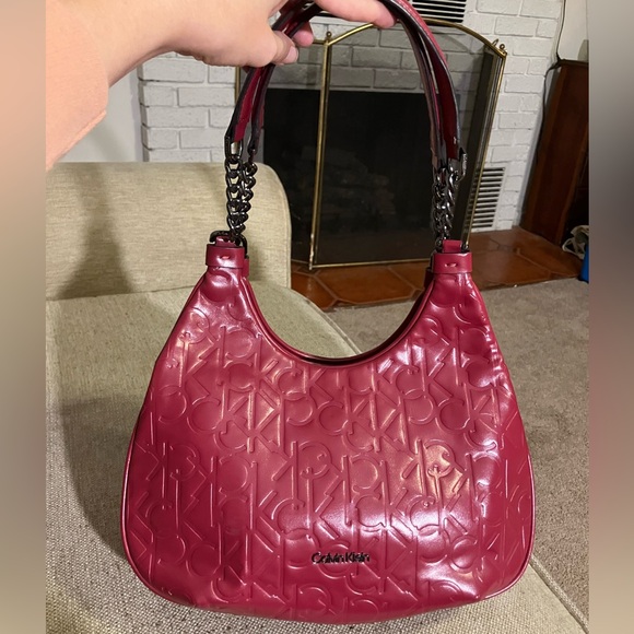 Calvin Klein Handbags - Calvin Klein pink/red leather purse
